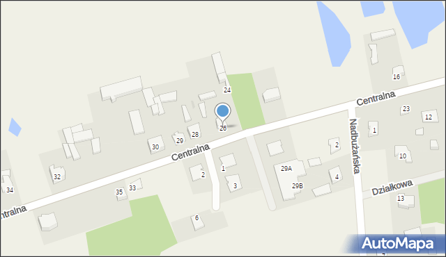 Gulczewo, Centralna, 26, mapa Gulczewo