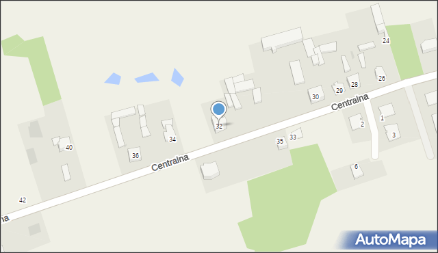 Gulczewo, Centralna, 32, mapa Gulczewo