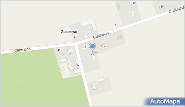 Gulczewo, Centralna, 39, mapa Gulczewo