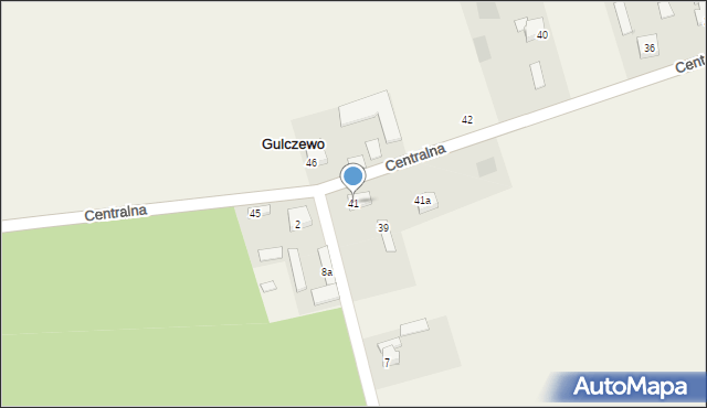 Gulczewo, Centralna, 41, mapa Gulczewo