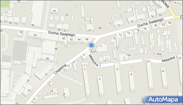 Inowrocław, Cegielna, 3, mapa Inowrocławia