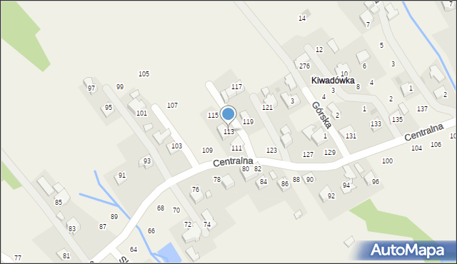 Izdebnik, Centralna, 113, mapa Izdebnik