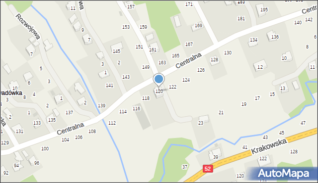 Izdebnik, Centralna, 120, mapa Izdebnik