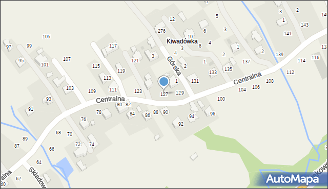 Izdebnik, Centralna, 127, mapa Izdebnik