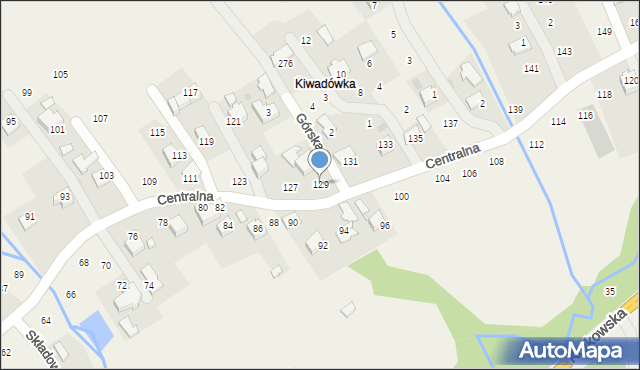 Izdebnik, Centralna, 129, mapa Izdebnik