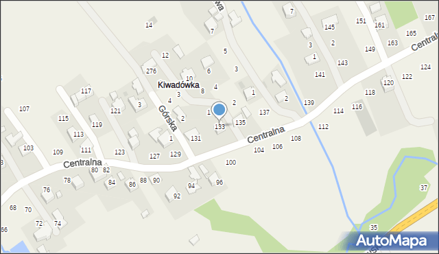 Izdebnik, Centralna, 133, mapa Izdebnik