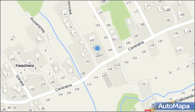 Izdebnik, Centralna, 143, mapa Izdebnik