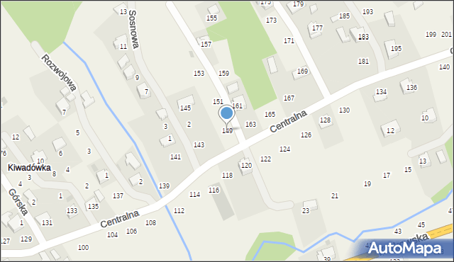 Izdebnik, Centralna, 149, mapa Izdebnik