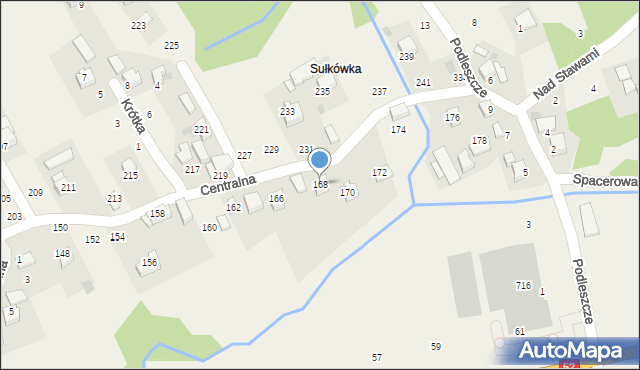 Izdebnik, Centralna, 168, mapa Izdebnik