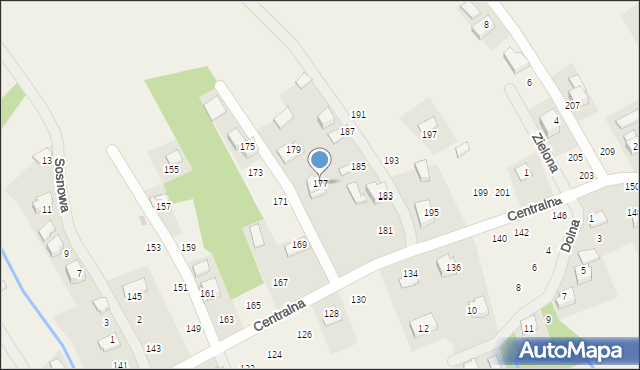 Izdebnik, Centralna, 177, mapa Izdebnik