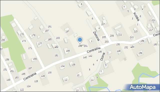 Izdebnik, Centralna, 199, mapa Izdebnik