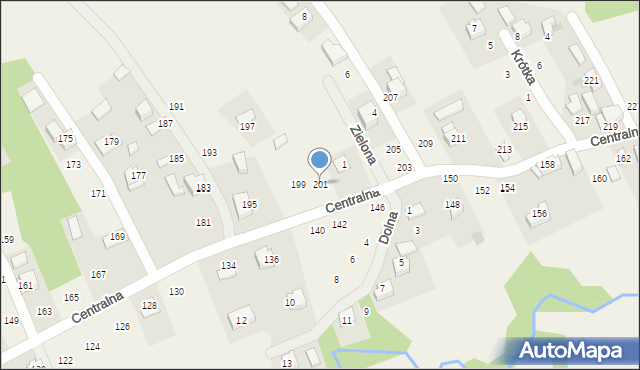 Izdebnik, Centralna, 201, mapa Izdebnik