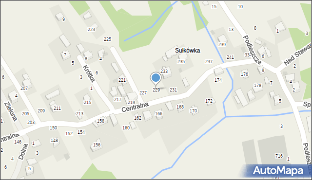 Izdebnik, Centralna, 229, mapa Izdebnik