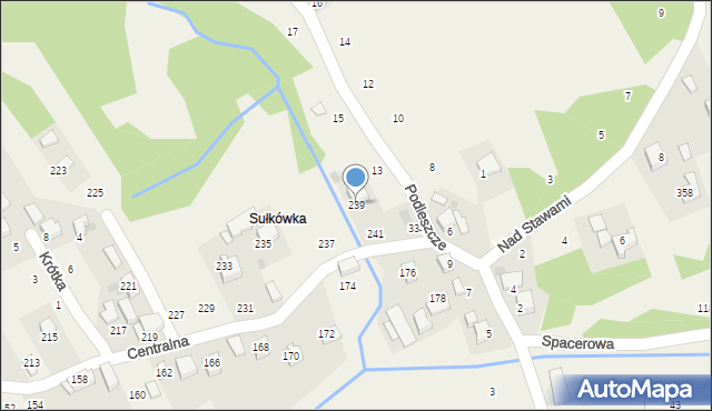 Izdebnik, Centralna, 239, mapa Izdebnik