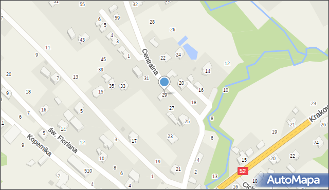 Izdebnik, Centralna, 29, mapa Izdebnik