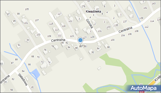 Izdebnik, Centralna, 88, mapa Izdebnik