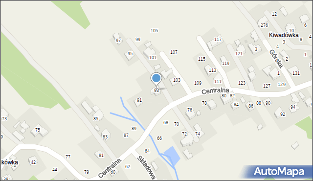 Izdebnik, Centralna, 93, mapa Izdebnik