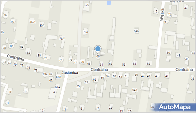 Jasienica, Centralna, 66, mapa Jasienica