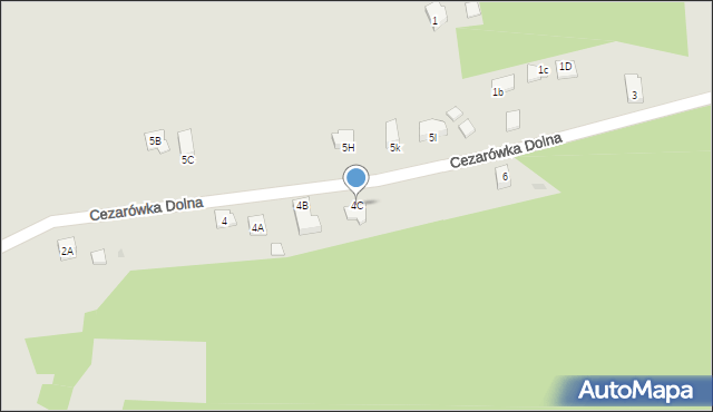 Jaworzno, Cezarówka Dolna, 4C, mapa Jaworzno