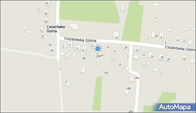 Jaworzno, Cezarówka Górna, 10A, mapa Jaworzno