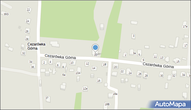 Jaworzno, Cezarówka Górna, 1D, mapa Jaworzno