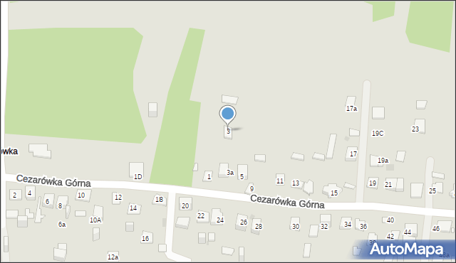 Jaworzno, Cezarówka Górna, 3, mapa Jaworzno