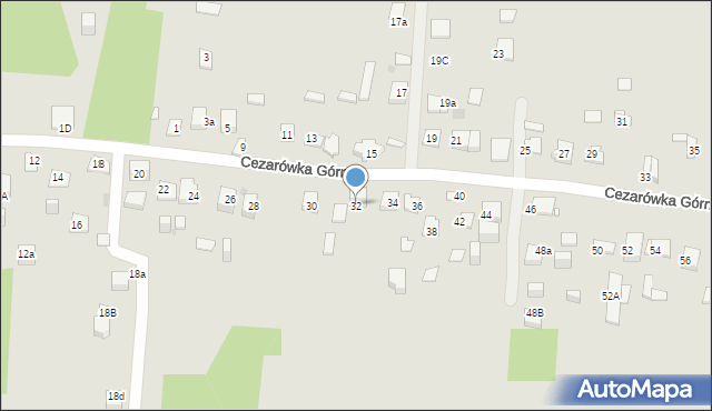 Jaworzno, Cezarówka Górna, 32, mapa Jaworzno