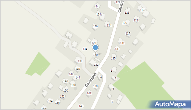Jerzmanowice, Centralna, 130, mapa Jerzmanowice