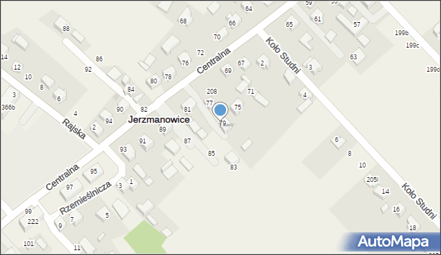 Jerzmanowice, Centralna, 77, mapa Jerzmanowice