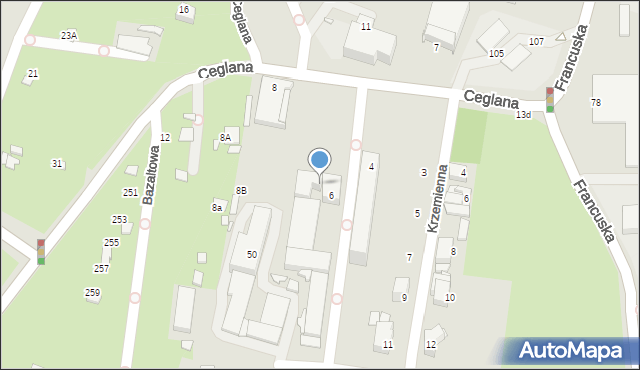 Katowice, Ceglana, 4, mapa Katowic