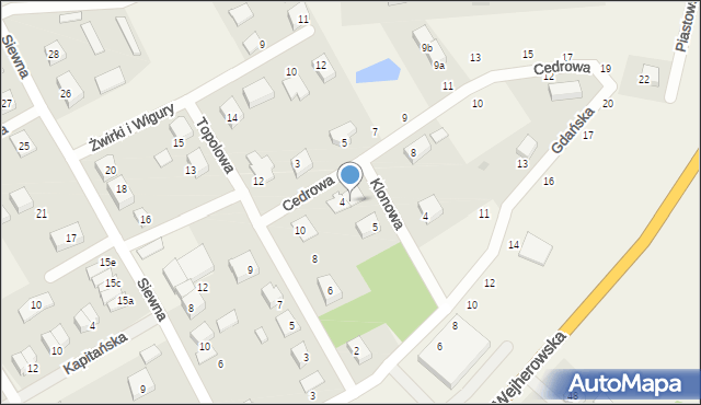 Kębłowo, Cedrowa, 6, mapa Kębłowo