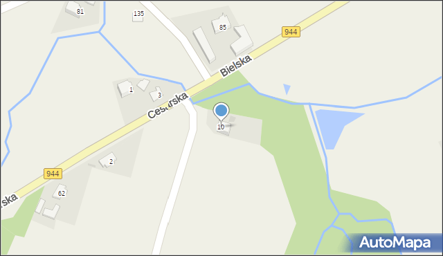 Kisielów, Cesarska, 10, mapa Kisielów