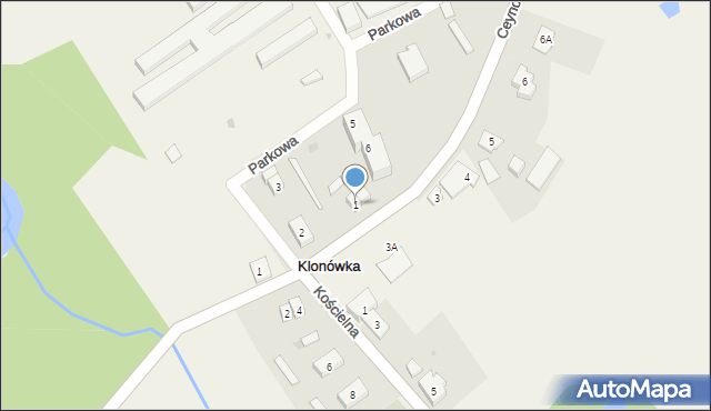 Klonówka, Ceynowy, 1, mapa Klonówka