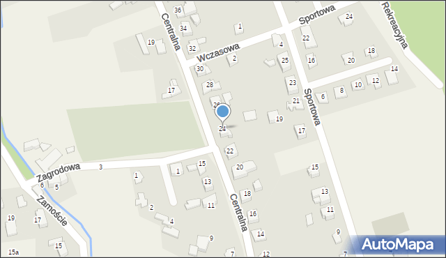 Kobiernice, Centralna, 24, mapa Kobiernice