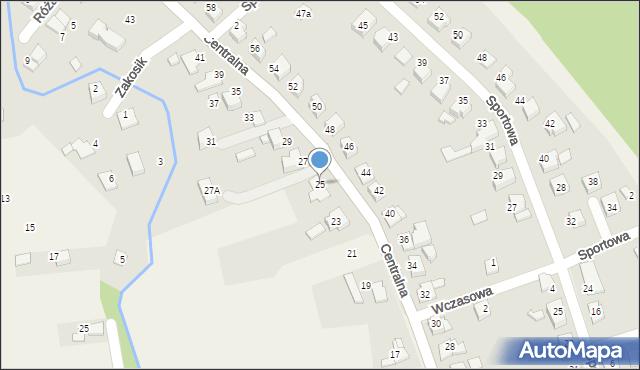 Kobiernice, Centralna, 25, mapa Kobiernice