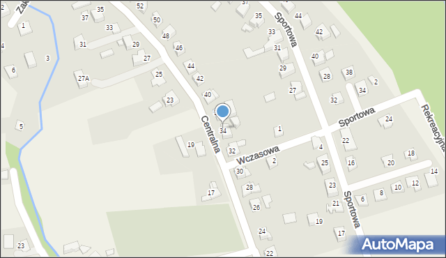 Kobiernice, Centralna, 34, mapa Kobiernice