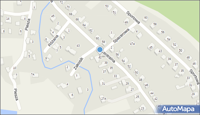 Kobiernice, Centralna, 41, mapa Kobiernice