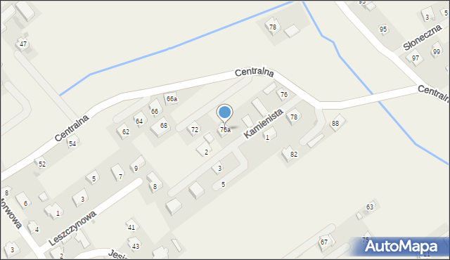 Kocmyrzów, Centralna, 76a, mapa Kocmyrzów