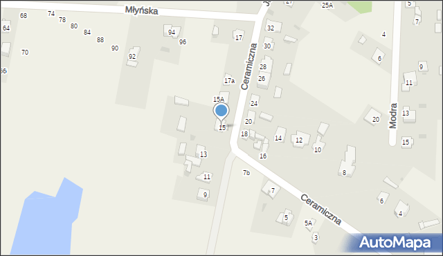 Korwinów, Ceramiczna, 15, mapa Korwinów