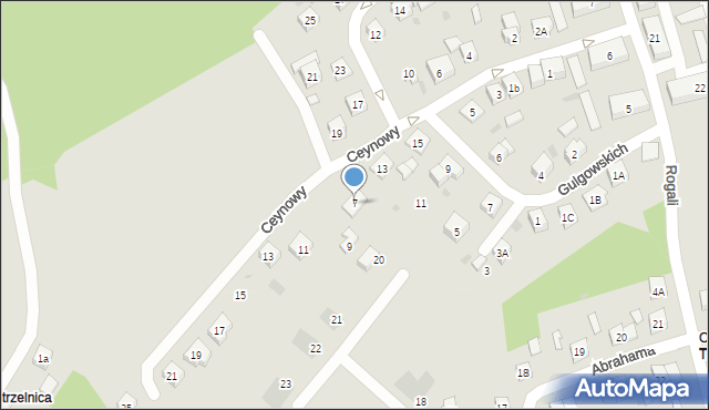 Kościerzyna, Ceynowy Floriana, dr., 7, mapa Kościerzyna