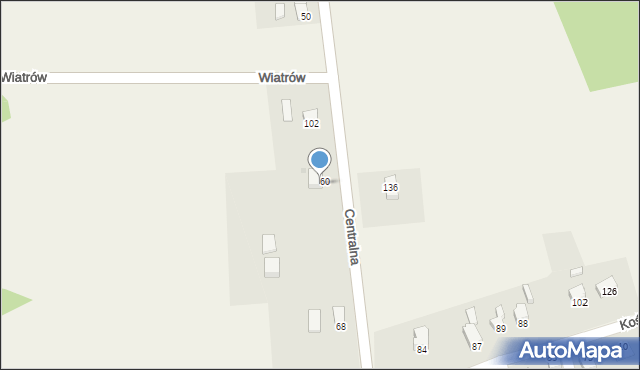 Kowale, Centralna, 64, mapa Kowale