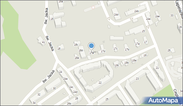 Kraków, Ceglarska, 17e, mapa Krakowa