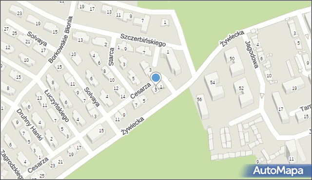 Kraków, Cesarza Benedykta, 3, mapa Krakowa