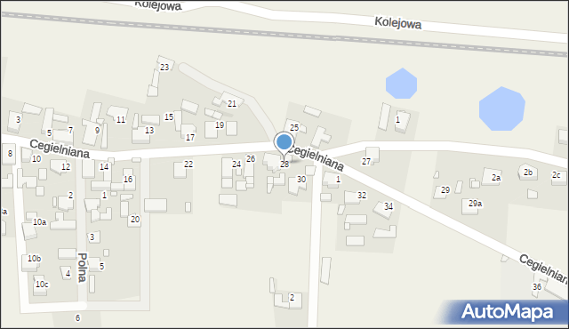 Krasiejów, Cegielniana, 28, mapa Krasiejów