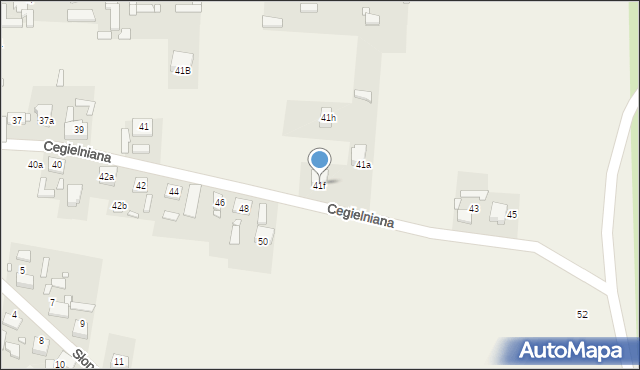 Krasiejów, Cegielniana, 41f, mapa Krasiejów