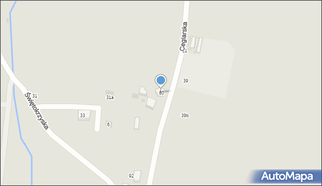 Krotoszyn, Ceglarska, 80, mapa Krotoszyna