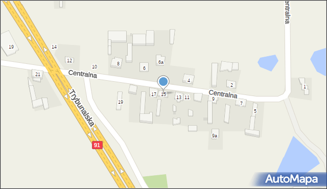 Kruszów, Centralna, 15, mapa Kruszów