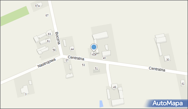 Kruszów, Centralna, 42a, mapa Kruszów