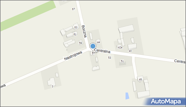 Kruszów, Centralna, 57, mapa Kruszów