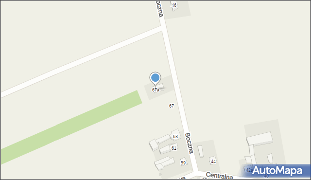 Kruszów, Centralna, 67a, mapa Kruszów